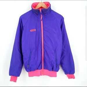VTG Columbia Reversible Neon Puffer Nylon | Jacket S
